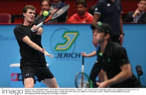 TENNIS - ATP Tennis Herren Erste Bank Open 2015 VIENNA,AUSTRIA,25.OCT.15 - TENNIS - ATP World Tour, Erste Bank Open. Image shows Jamie Murray (GBR) and John Peers (AUS). GEPAxpictures xMarioxKneisl