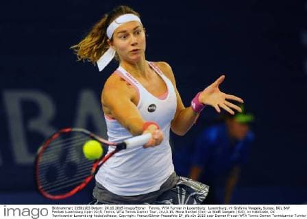 Tennis, WTA Turnier in Luxemburg Luxemburg, im Stefanie Voegele, Suisse, BGL BNP Paribas Luxemburg Open 2015, Tennis, WTA Tennis Damen Tour, 24.10.15, Mona Barthel (Ger) vs Steffi Voegele (SUI), im Halbfinale, CK Tenniscenter Luxemburg-Kockelscheuer, Copyright: Franzx Eibner-Pressefoto EP_pfz
