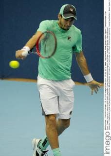 25.10.2015. Basel, Switzerland. Basel Swiss Indoor Tennis Championships. Day One. Dusan Lajovic in action in the match between Ruben Bemelmans of Belgium and Dusan Lajovic of Serbia xDavidxEmmx  ActionPlus11675470