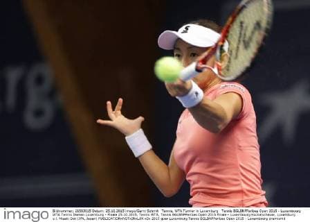 Tennis, WTA Turnier in Luxemburg Tennis BGLBNPParibas Open 2015 - Luxembourg WTA Tennis Damen Luxemburg - Finale 25.10.2015, Tennis WTA, Tennis BGLBNPParibas Open 2015 Finale - Luxembourg Kockelscheuer, Luxemburg v.l. Misaki Doi (JPN, Japan) 