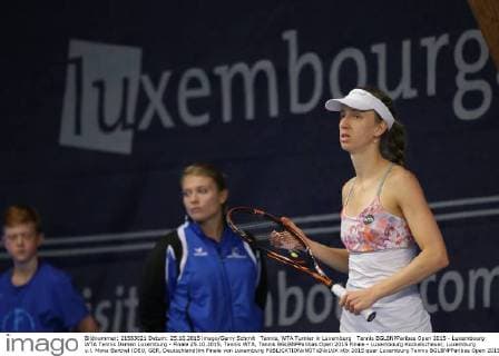 Tennis, WTA Turnier in Luxemburg Tennis BGLBNPParibas Open 2015 - Luxembourg WTA Tennis Damen Luxemburg - Finale 25.10.2015, Tennis WTA, Tennis BGLBNPParibas Open 2015 Finale - Luxembourg Kockelscheuer, Luxemburg v.l. Mona Barthel (DEU, GER, Deutschland)im Finale von Luxemburg 