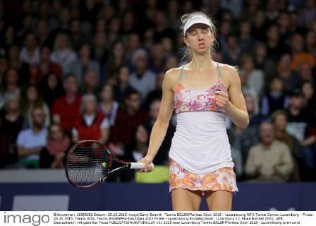 Tennis BGLBNPParibas Open 2015 - Luxembourg WTA Tennis Damen Luxemburg - Finale 25.10.2015, Tennis WTA, Tennis BGLBNPParibas Open 2015 Finale - Luxembourg Kockelscheuer, Luxemburg v.l. Mona Barthel (DEU, GER, Deutschland) mit geballter Faust 