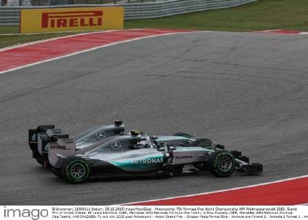 Motorsports: FIA Formula One World Championship WM Weltmeisterschaft 2015, Grand Prix of United States, 44 Lewis Hamilton (GBR, Mercedes AMG Petronas Formula One Team), 6 Nico Rosberg (GER, Mercedes AMG Petronas Formula One Team), xHOCHxZWEIx
