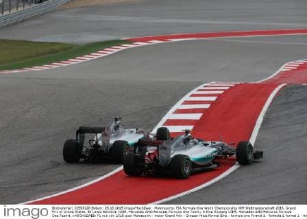 Motorsports: FIA Formula One World Championship WM Weltmeisterschaft 2015, Grand Prix of United States, 44 Lewis Hamilton (GBR, Mercedes AMG Petronas Formula One Team), 6 Nico Rosberg (GER, Mercedes AMG Petronas Formula One Team), xHOCHxZWEIx
