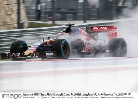Oct. 25, 2015 - Austin, Texas, U.S - Red Bull Racing driver MAX VERSTAPPEN (33) of Belgium in action during the qualifying session of the Formula 1 United States Grand Prix race at the Circuit of the Americas race track in Austin,Texas. F1 2015 - Formula 1 United States Grand Prix. - ZUMAw300