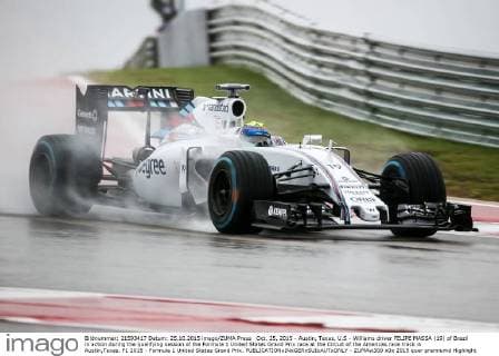Oct. 25, 2015 - Austin, Texas, U.S - Williams driver FELIPE MASSA (19) of Brazil in action during the qualifying session of the Formula 1 United States Grand Prix race at the Circuit of the Americas race track in Austin,Texas. F1 2015 - Formula 1 United States Grand Prix. - ZUMAw300