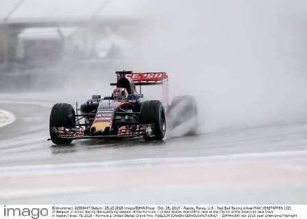 Oct. 25, 2015 - Austin, Texas, U.S - Red Bull Racing driver MAX VERSTAPPEN (33) of Belgium in action during the qualifying session of the Formula 1 United States Grand Prix race at the Circuit of the Americas race track in Austin,Texas. F1 2015 - Formula 1 United States Grand Prix. - ZUMAw300
