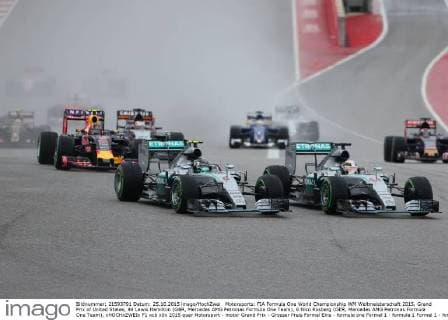 Motorsports: FIA Formula One World Championship WM Weltmeisterschaft 2015, Grand Prix of United States, 44 Lewis Hamilton (GBR, Mercedes AMG Petronas Formula One Team), 6 Nico Rosberg (GER, Mercedes AMG Petronas Formula One Team), xHOCHxZWEIx