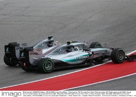 Motorsports: FIA Formula One World Championship WM Weltmeisterschaft 2015, Grand Prix of United States, 44 Lewis Hamilton (GBR, Mercedes AMG Petronas Formula One Team), 6 Nico Rosberg (GER, Mercedes AMG Petronas Formula One Team), xHOCHxZWEIx