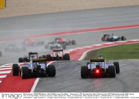 Motorsports: FIA Formula One World Championship WM Weltmeisterschaft 2015, Grand Prix of United States, 9 Marcus Ericsson (SWE, Sauber F1 Team), 12 Felipe Nasr (BRA, Sauber F1 Team), xHOCHxZWEIx