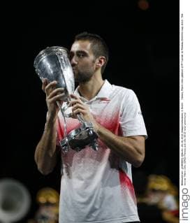 Tennis, Marin Cilic gewinnt ATP-Turnier in Moskau Kremlin Cup 2015 .The winner Marin Cilic (CRO)