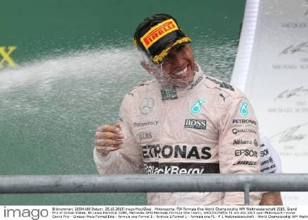 Motorsports: FIA Formula One World Championship WM Weltmeisterschaft 2015, Grand Prix of United States, 44 Lewis Hamilton (GBR, Mercedes AMG Petronas Formula One Team), xHOCHxZWEIx