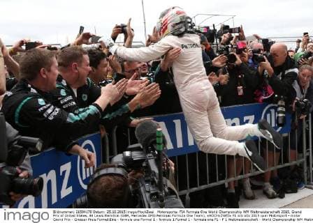 Motorsports: FIA Formula One World Championship WM Weltmeisterschaft 2015, Grand Prix of United States, 44 Lewis Hamilton (GBR, Mercedes AMG Petronas Formula One Team), xHOCHxZWEIx