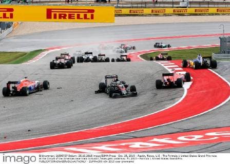 Oct. 25, 2015 - Austin, Texas, U.S - The Formula 1 United States Grand Prix race at the Circuit of the Americas race track in Austin,Texas gets underway. F1 2015 - Formula 1 United States Grand Prix. - ZUMAw300