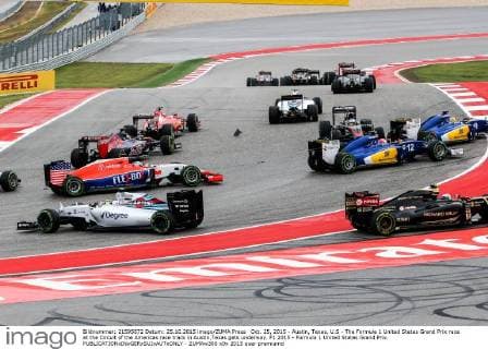 Oct. 25, 2015 - Austin, Texas, U.S - The Formula 1 United States Grand Prix race at the Circuit of the Americas race track in Austin,Texas gets underway. F1 2015 - Formula 1 United States Grand Prix. - ZUMAw300
