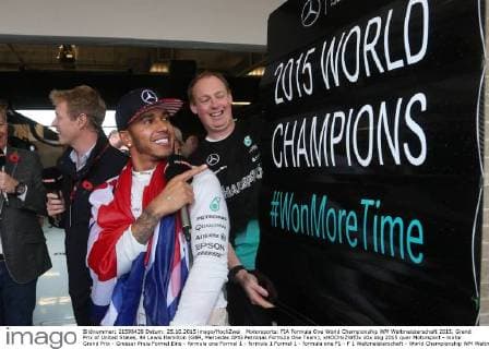 Motorsports: FIA Formula One World Championship WM Weltmeisterschaft 2015, Grand Prix of United States, 44 Lewis Hamilton (GBR, Mercedes AMG Petronas Formula One Team), xHOCHxZWEIx