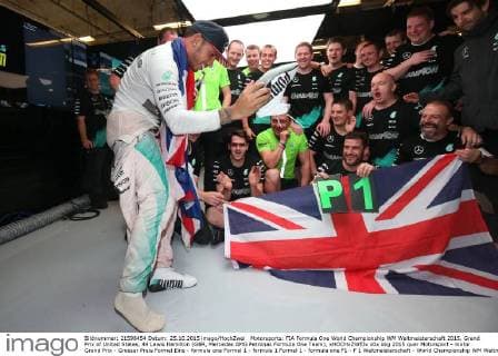 Motorsports: FIA Formula One World Championship WM Weltmeisterschaft 2015, Grand Prix of United States, 44 Lewis Hamilton (GBR, Mercedes AMG Petronas Formula One Team), xHOCHxZWEIx