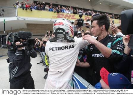 Motorsports: FIA Formula One World Championship WM Weltmeisterschaft 2015, Grand Prix of United States, 44 Lewis Hamilton (GBR, Mercedes AMG Petronas Formula One Team), xHOCHxZWEIx