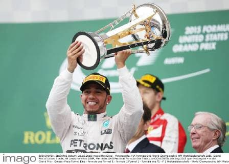 Motorsports: FIA Formula One World Championship WM Weltmeisterschaft 2015, Grand Prix of United States, 44 Lewis Hamilton (GBR, Mercedes AMG Petronas Formula One Team), xHOCHxZWEIx
