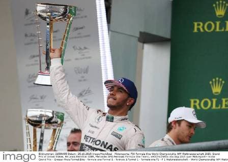 Motorsports: FIA Formula One World Championship WM Weltmeisterschaft 2015, Grand Prix of United States, 44 Lewis Hamilton (GBR, Mercedes AMG Petronas Formula One Team), xHOCHxZWEIx