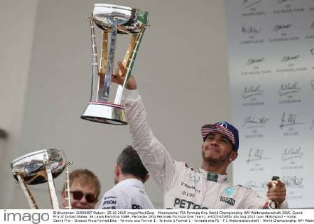 Motorsports: FIA Formula One World Championship WM Weltmeisterschaft 2015, Grand Prix of United States, 44 Lewis Hamilton (GBR, Mercedes AMG Petronas Formula One Team), xHOCHxZWEIx