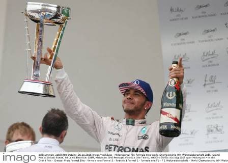 Motorsports: FIA Formula One World Championship WM Weltmeisterschaft 2015, Grand Prix of United States, 44 Lewis Hamilton (GBR, Mercedes AMG Petronas Formula One Team), xHOCHxZWEIx