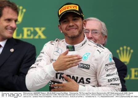 Motorsports: FIA Formula One World Championship WM Weltmeisterschaft 2015, Grand Prix of United States, 44 Lewis Hamilton (GBR, Mercedes AMG Petronas Formula One Team), xHOCHxZWEIx