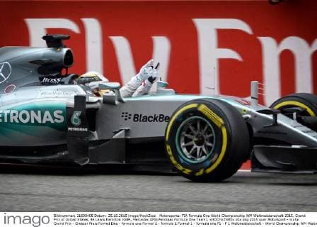 Motorsports: FIA Formula One World Championship WM Weltmeisterschaft 2015, Grand Prix of United States, 44 Lewis Hamilton (GBR, Mercedes AMG Petronas Formula One Team), xHOCHxZWEIx