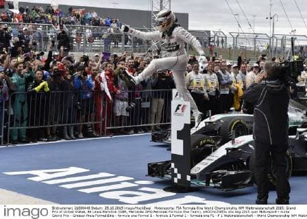 Motorsports: FIA Formula One World Championship WM Weltmeisterschaft 2015, Grand Prix of United States, 44 Lewis Hamilton (GBR, Mercedes AMG Petronas Formula One Team), xHOCHxZWEIx