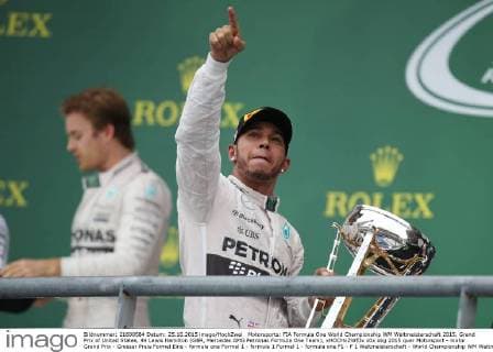 Motorsports: FIA Formula One World Championship WM Weltmeisterschaft 2015, Grand Prix of United States, 44 Lewis Hamilton (GBR, Mercedes AMG Petronas Formula One Team), xHOCHxZWEIx