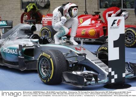 Motorsports: FIA Formula One World Championship WM Weltmeisterschaft 2015, Grand Prix of United States, 44 Lewis Hamilton (GBR, Mercedes AMG Petronas Formula One Team), xHOCHxZWEIx