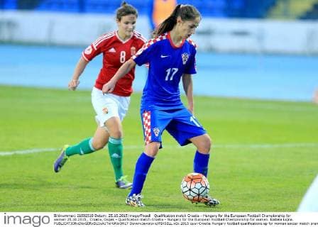 Qualification match Croatia - Hungary for the European Football Championship for women 25.10.2015., Croatia, Osijek - Qualification match Croatia - Hungary for the European Football Championship for women. Izabela Lojna.  DavorxJavorovic PIXSELL