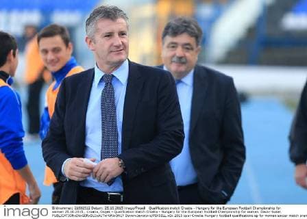 Qualification match Croatia - Hungary for the European Football Championship for women 25.10.2015., Croatia, Osijek - Qualification match Croatia - Hungary for the European Football Championship for women. Davor Suker.  DavorxJavorovic PIXSELL