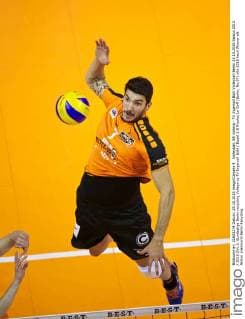 Volleyball, BR Volleys - TV Ingersoll Bühl Volleyball Berlin 25.10.2015 Saison 2015 2016 DVL 1. Bundesliga Berlin recycling Volleys vs TV Ingersoll Bühl Buehl 3:0 Nicolas Le Goff (Berlin, No.07)