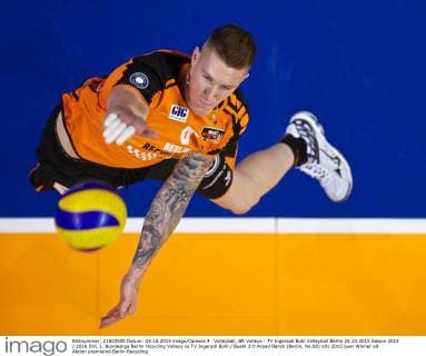 Volleyball, BR Volleys - TV Ingersoll Bühl Volleyball Berlin 25.10.2015 Saison 2015 2016 DVL 1. Bundesliga Berlin recycling Volleys vs TV Ingersoll Bühl Buehl 3:0 Arpad Baroti (Berlin, No.08)