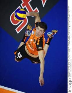Volleyball, BR Volleys - TV Ingersoll Bühl Volleyball Berlin 25.10.2015 Saison 2015 2016 DVL 1. Bundesliga Berlin recycling Volleys vs TV Ingersoll Bühl Buehl 3:0 Tsimafei Zhukouski (Berlin, No.11)