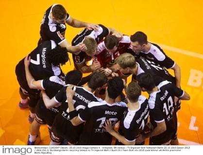 Volleyball, BR Volleys - TV Ingersoll Bühl Volleyball Berlin 25.10.2015 Saison 2015 2016 DVL 1. Bundesliga Berlin recycling Volleys vs TV Ingersoll Bühl Buehl 3:0 Team Bühl