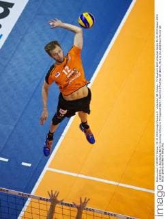 Volleyball, BR Volleys - TV Ingersoll Bühl Volleyball Berlin 25.10.2015 Saison 2015 2016 DVL 1. Bundesliga Berlin recycling Volleys vs TV Ingersoll Bühl Buehl 3:0 Paul Carroll (Berlin, No.12)
