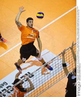 Volleyball, BR Volleys - TV Ingersoll Bühl Volleyball Berlin 25.10.2015 Saison 2015 2016 DVL 1. Bundesliga Berlin recycling Volleys vs TV Ingersoll Bühl Buehl 3:0 Nicolas Le Goff (Berlin, No.07)