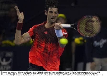 Tennis, ATP-Turnier in Valencia Valencia, ESPANA - OCTUBRE 2015: Thomaz Bellucci (BRA) en el Valencia Open, 250 ATP Tennis Herren world tour el 27 de Octubre de 2015 en la ciudad de las artes y las ciencias de Valencia, Valencia, Espana. (Photo: Pitarch Castello Cordon Press) 