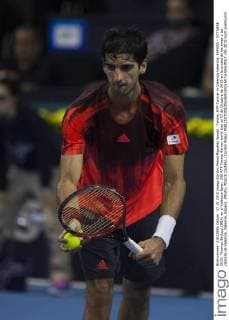 Tennis, ATP-Turnier in Valencia Valencia, ESPANA - OCTUBRE 2015: Thomaz Bellucci (BRA) en el Valencia Open, 250 ATP Tennis Herren world tour el 27 de Octubre de 2015 en la ciudad de las artes y las ciencias de Valencia, Valencia, Espana. (Photo: Pitarch Castello Cordon Press) 