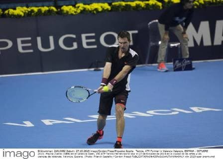 Tennis, ATP-Turnier in Valencia Valencia, ESPANA - OCTUBRE 2015: Mischa Zverev (GER) en el Valencia Open, 250 ATP Tennis Herren world tour el 27 de Octubre de 2015 en la ciudad de las artes y las ciencias de Valencia, Valencia, Espana. (Photo: Pitarch Castello Cordon Press) 