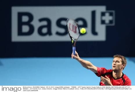 TENNIS - ATP Tennis Herren Swiss Indoors 2015 BASEL,SWITZERLAND,28.OCT.15 - TENNIS - ATP World Tour, Swiss Indoors. Image shows Marco Chiudinelli (SUI). GEPAxpictures xAndreasxPranter