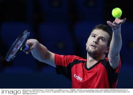 TENNIS - ATP Tennis Herren Swiss Indoors 2015 BASEL,SWITZERLAND,28.OCT.15 - TENNIS - ATP World Tour, Swiss Indoors. Image shows Marco Chiudinelli (SUI). GEPAxpictures xAndreasxPranter