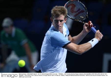 TENNIS - ATP Tennis Herren Swiss Indoors 2015 BASEL,SWITZERLAND,28.OCT.15 - TENNIS - ATP World Tour, Swiss Indoors. Image shows Kevin Anderson (RSA). GEPAxpictures xAndreasxPranter