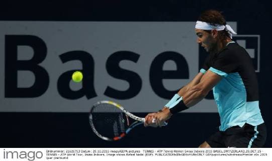 TENNIS - ATP Tennis Herren Swiss Indoors 2015 BASEL,SWITZERLAND,28.OCT.15 - TENNIS - ATP World Tour, Swiss Indoors. Image shows Rafael Nadal (ESP). GEPAxpictures xAndreasxPranter