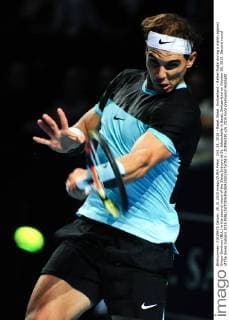Oct. 28, 2015 - Basel, Basel, Switzerland - Rafael Nadal during a match against Grigor Dimitrov (BUL) in the second round of the Swiss Indoors at St. Jakobshalle in Basel, Switzerland on October 28, 2015. Second round of the Swiss Indoors 2015  - ZUMAn230