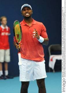 29.10.2015. Basel, Switzerland. Basel Swiss Indoor Tennis Championships. Day Five Donald Young in action in the match between Kevin Anderson of South Africa and Donald Young of the United States of America xDavidxEmmx  ActionPlus11676883