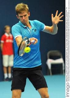 29.10.2015. Basel, Switzerland. Basel Swiss Indoor Tennis Championships. Day Five Kevin Anderson in action in the match between Kevin Anderson of South Africa and Donald Young of the United States of America xDavidxEmmx  ActionPlus11676886