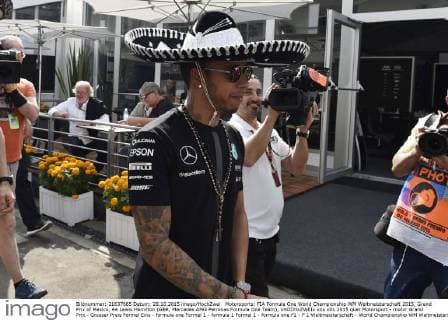 Motorsports: FIA Formula One World Championship WM Weltmeisterschaft 2015, Grand Prix of Mexico, 44 Lewis Hamilton (GBR, Mercedes AMG Petronas Formula One Team), xHOCHxZWEIx